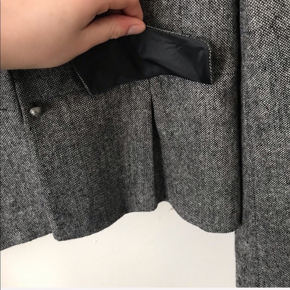 ANN TAYLOR Grey Structured Tweed Blazer - Picture 4 of 7